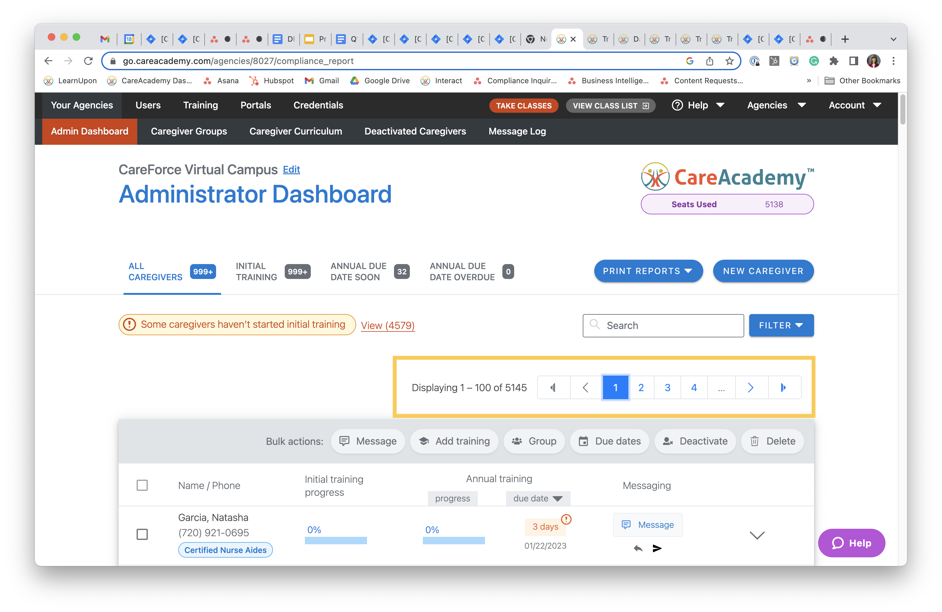 Paginated Admin Dashboard
