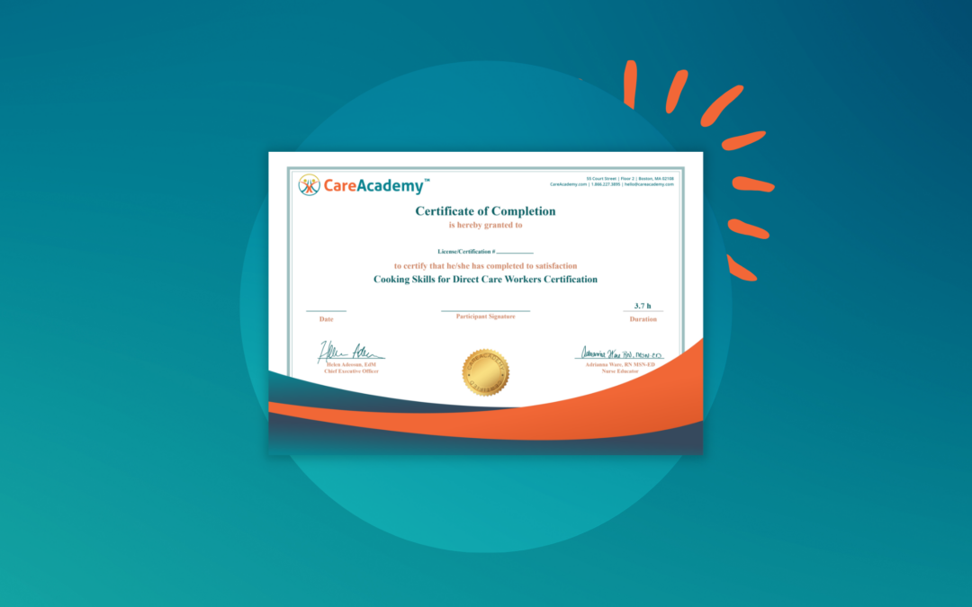 Cooking Skills for Direct Care Workers Certification